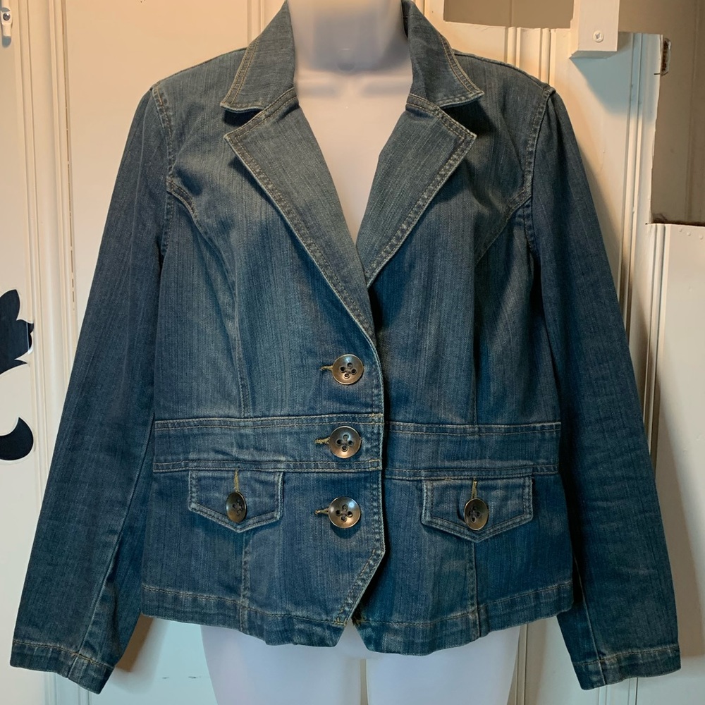Caslon Nordstrom's denim jacket blazer petite L